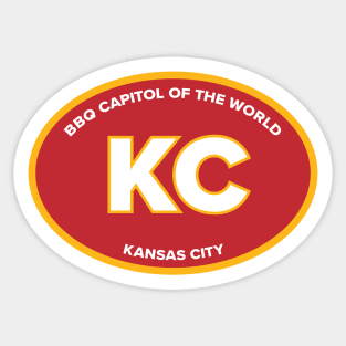 Kansas City Missouri KC BBQ Capitol Oval Sticker